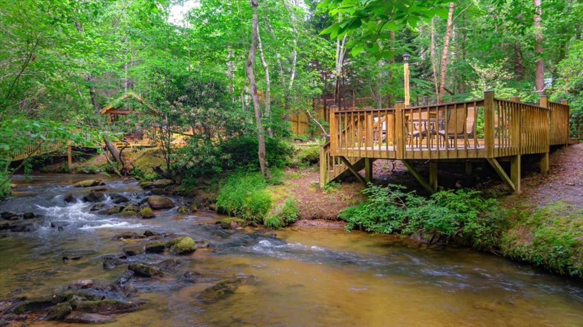 Waterfront Mountain Cabin With Hot Tub Villa Blue Ridge Esterno foto