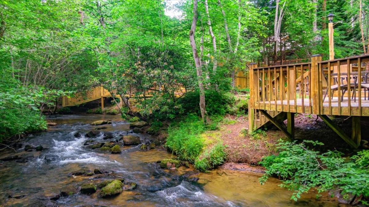 Waterfront Mountain Cabin With Hot Tub Villa Blue Ridge Esterno foto